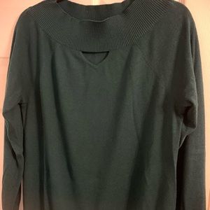 Maurice’s Dark Teal Boatbeck Sweater with cutout size XL